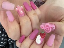 ゆびノさき/ピンクグラデーションネイル