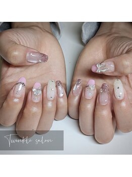 ティンクル サロン(Twinkle salon)/ピンク×ストーン華やか