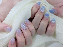 【スカルプ】あじさいネイル