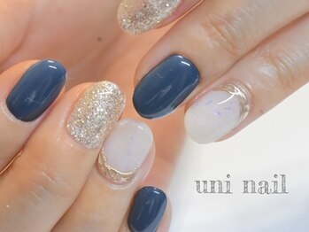 ユニネイル(uninail)/ニュアンスミラーネイル