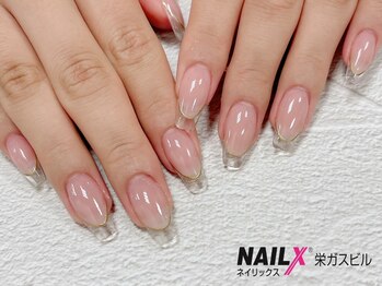 ネイリックス 栄ガスビル(NAILX)/ジェルチップ使用☆上品ネイル