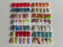 ubu share salon 名古屋【ショートネイル/ワンカラー/フィルイン/ニュアンス/アート】