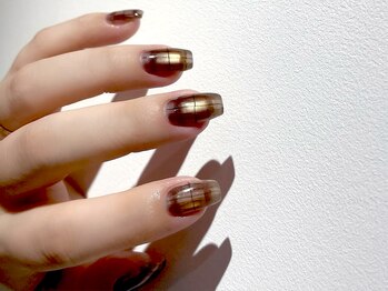 ネイルマジック 仙台一番町店(NAIL MAJIC)/マグネットチェックネイル