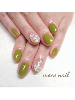 モコネイル(moco nail)/☆ワンカラー2本アート☆