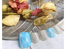 ラウンドアバウト(roundabout)/涼しげブルーネイル☆