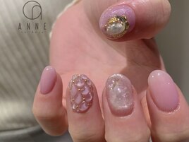 淡めピンクちゅるんとアート