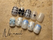 エヌズネイル 三鷹駅前北口店(n’s nail)/ガーリーリボン　定額8500