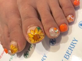 ～ひまわりフットネイル～