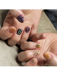 アシンメトリーニュアンスネイル
