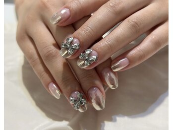 ネイルズ ララ(nails Lala)/シルバーリボン