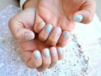 ウーニャ 小山店の写真/【シンプルワンホンネイル何でもおまかせ！】カラー豊富でワンカラーもマグネットも大満足の仕上がりに♪