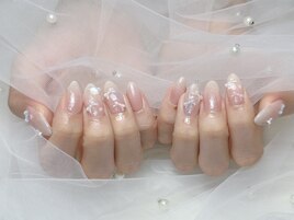 キラキラ白グラデーション