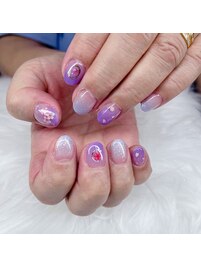 フラワー／グラデーション