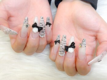 ブラックホワイト×ツイード