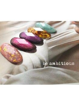 ネイルサロンアンドスクール ビーアンビシャス(be ambitious)/トレンドの宝石ネイル