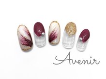 アヴィニール 表参道(Avenir)/ボルドーフェザー　ネイル