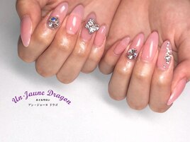 【ロングネイル】ピンクネイル