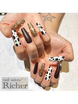 エスフィーネイルサロン リシェル(Esfy nailsalon Richer)/アニマル柄ネイル