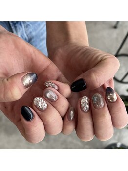 ロカネイルズ(roca nails)/silver , blue