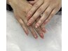 [HAND ]チークネイル+ストーン10個¥5700「 オフ込み/ケア込み」