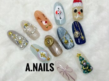 エーネイルズ 心斎橋(A.nails)/クリスマスネイル