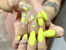 プロテア(protea)/レモンペイントネイル