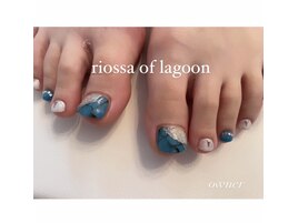 オーロラｘフットネイル