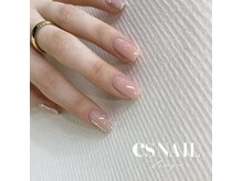 エスネイル 新宿西口店(es NAIL)/ベージュ×ストーン