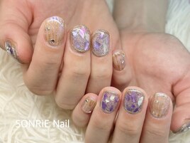 紫陽花ネイル