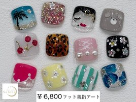 【¥6,800 フット親指アート】