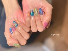 シアン(Cyan)/お任せデザイン Mコース