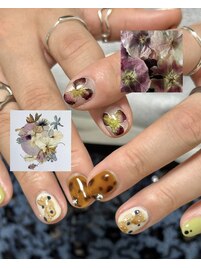 押し花風ネイル