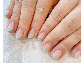 ネイルサロン ティフィン(tiffin)/~夏色シンプルフレンチ~