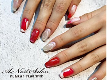 エーネイルサロン プラーカ本店(A-Nail Salon)/　レッドニュアンス