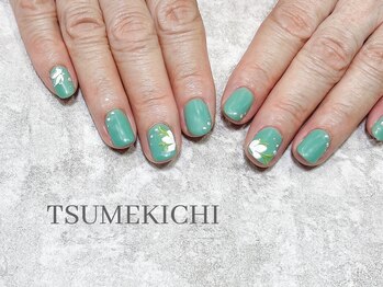 ネイルサロン 爪吉/マットコートで陶器ネイル♪