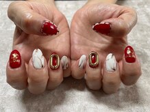 ネイルサロン メイプル(Nail Salon maple)/ニュアンス&凸凹パーツ