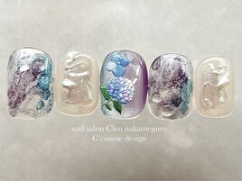 【紫陽花ネイル】