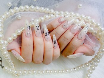 ラッキーネイル(lucky nail)/自爪ロング持ち込みデザイン