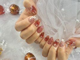 バレンタインネイル
