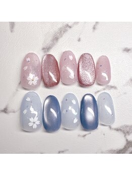 キューセブンネイルラウンジ 与野店(Q7 Nail Lounge)/3月シーズンコース　¥7000
