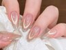 【SNS人気】マグネットフレンチ+フラッシュフレンチ