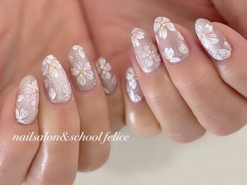 フェリーチェ(nail salon&school felice)/パラジェル/持ち込み/手書き