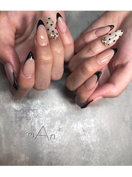 リアン(riAn)/黒×ドット