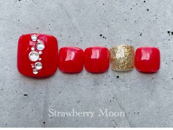 サロンストロベリームーン(Salon Strawberry Moon)/ストーンアートネイル