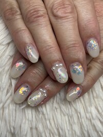 ホログラム×パールネイル