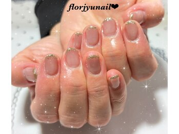 フロージュ ネイル(florjyu nail)/ラメフレンチnail
