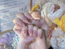 レアネイル 渋谷店(Le’a nail)/チーク☆オーロラフレンチ