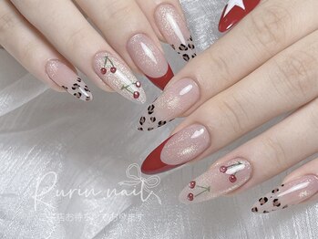ルリン(Rurin)/チェリーネイル/レオパード