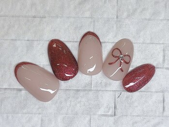 アルセア 上野御徒町店(Alcea)/リボンネイル ミラー フレンチ