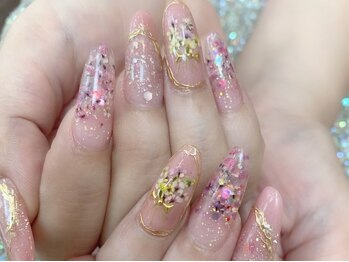 マーノ 稲毛海岸店/押し花ネイル